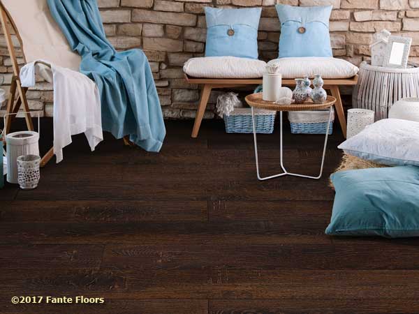Tile floor entry way by Fante Flooring.